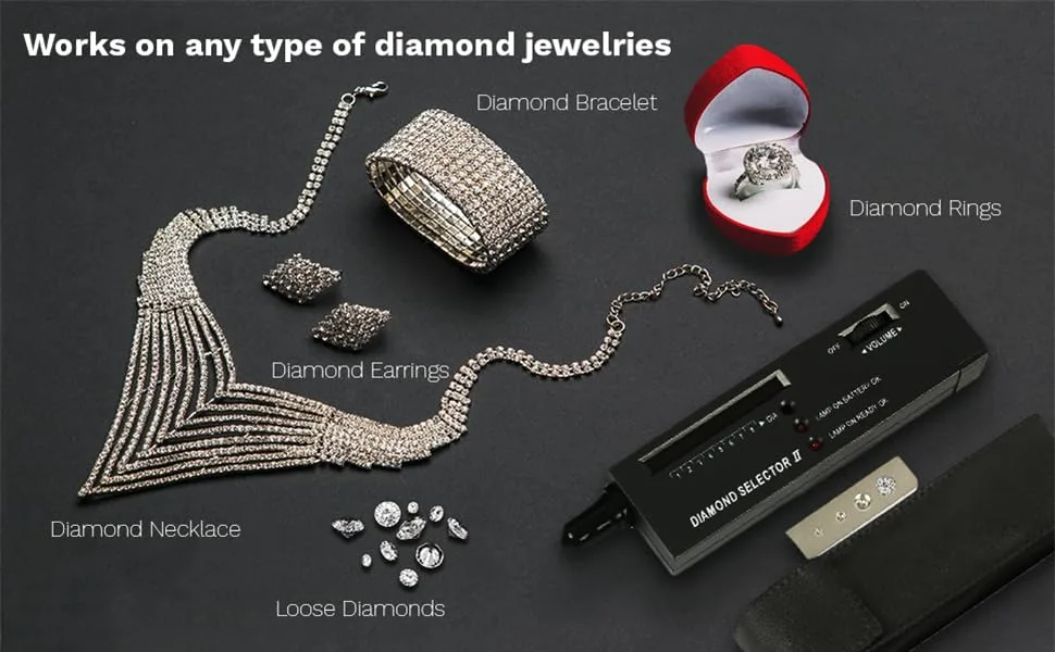 HDE Diamond Tester Pen High Accuracy Professional Jeweler for Novice and Expert - meter diamond checker tool fake diamond tester electronic diamond detector gold and dimond tester