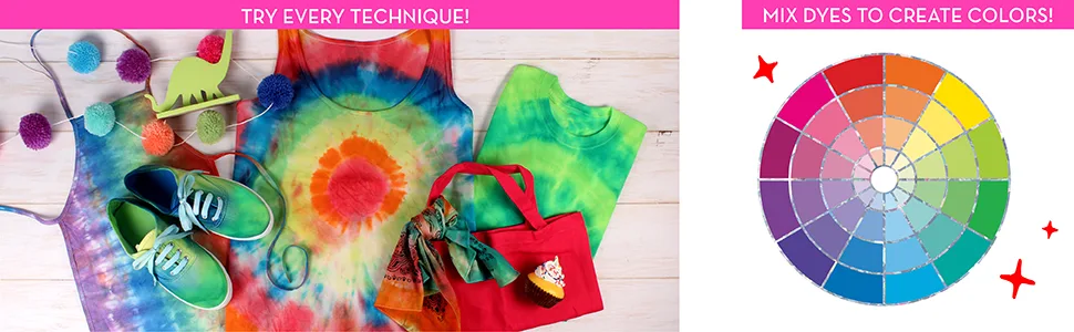 Just My Style Pretty Pastel Tie Dye by Horizon Group USA, Create 18 Projects with 8 Colors Pastel (Box) - tie dye, create, design, creations, just my style, colors, dye, trendy