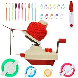 Knewmart Yarn Ball Winder,Convenient Ball Winder for Yarn,Yarn Swift and Ball Winder Combo with Easy Installation for Yarn Storage + 1 Pcs Scissors (2) - product information 4
