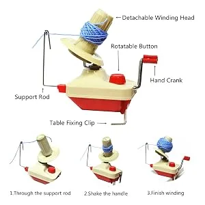 Knewmart Yarn Ball Winder,Convenient Ball Winder for Yarn,Yarn Swift and Ball Winder Combo with Easy Installation for Yarn Storage + 1 Pcs Scissors (2) - product information 5