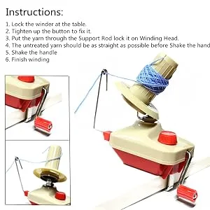 Knewmart Yarn Ball Winder,Convenient Ball Winder for Yarn,Yarn Swift and Ball Winder Combo with Easy Installation for Yarn Storage + 1 Pcs Scissors (2) - product information 6