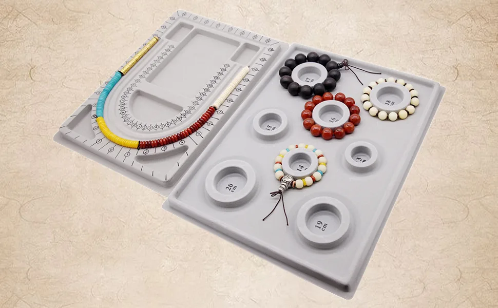 MARRTEUM Beading Boards Bracelet Necklace Design Boards Beading Jewelry Storage Tray for DIY Jewelry Making, 2PCS - EXHIBIT