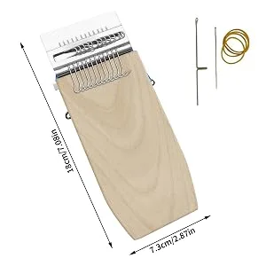 Nyidpsz Small Weaving Loom Kit with 14 Hooks Portable Mini Darning Loom Speedweve Type Weave Tool Beginners Quickly Mending Loom Machine DIY Weaving Repair Tool for Jeans Socks and Clothes - Small Weaving Loom Kit