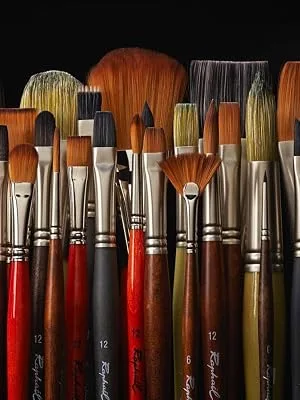 Raphael Kaerell Synthetic Short Handle Watercolor Brush, Flat, 18 18 Synthetic - raphael