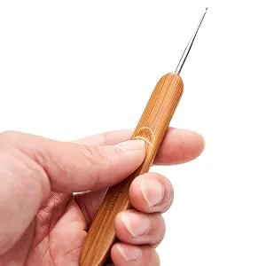 Dreadlock Crochet Needle Kit, Interlocking Tool for Locs, Crochet Hooks for Hair Dreadlock Accessories with Easy Clean Organizer - Interlocking tool