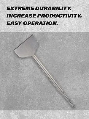 Sabre Tools SDS Plus Thinset Scraping Bit 3  x 10   Thinset Scaling Chisel  SDS Chisel Bit for Hammer Drills   Tile Removal 3 x 10 Scaling Chisel - A+ 3x10 Thinset Scraper