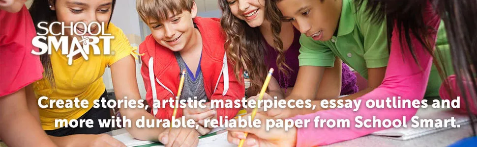 School Smart - 85604 Value Drawing Paper, 50 lb., 9 x 12 Inches, Soft White, Pack of 500 - Create stories, artistic masterpieces, essay outlines and more with paper from School Smart.