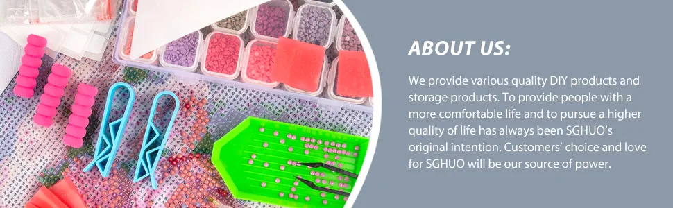 SGHUO 168 Slots 6pcs 28 Grids Diamond Painting Boxes Plastic Organizer, Bead Organizer transparent - SGHUO
