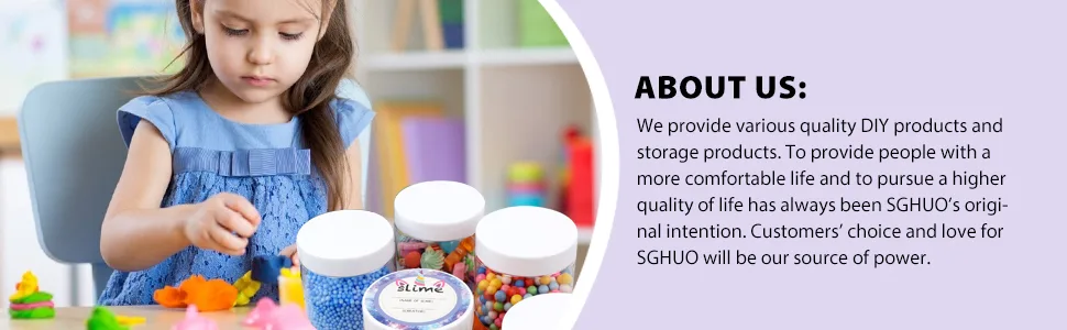 SGHUO 24 Pack Empty Slime Containers - SGHUO