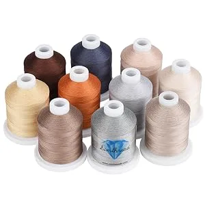 800 Yards Each 10 Neutral Colors Cotton Quilting Thread for Hand or Machine Embroidery Sewing Quilting Piecing Applique etc - Simthread cotton sewing thread 30wt 800 yard snap spool for sewing machines