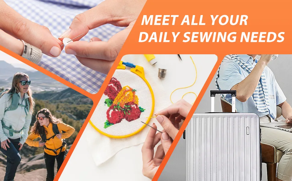 TALERLUV Needle and Thread Sewing Kit for Adults, Basic Hand Sewing Starter Set for Beginner, Travel, Small Fixes and Emergency Repairs, DIY Sewing Tools Supplies Large sewing kit - needle and thread