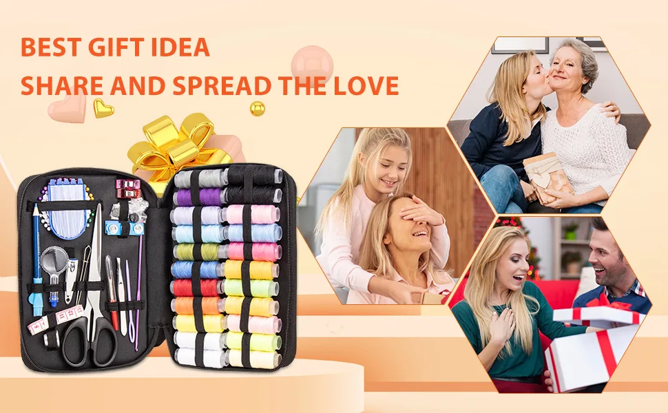 TALERLUV Needle and Thread Sewing Kit for Adults, Basic Hand Sewing Starter Set for Beginner, Travel, Small Fixes and Emergency Repairs, DIY Sewing Tools Supplies Large sewing kit - sewing tools