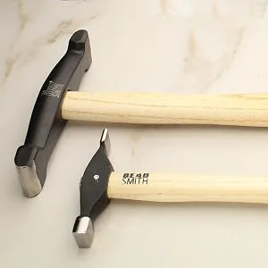 The Beadsmith Sharp Texturing Hammer - 9 Inches with Wooden Handle, 73.5mm,1.2oz Steel Head with Two 12mm Faces - Texturing Tool Used to Add Patterns & Dimension to Metalwork Sharp Texturing 9In. 12mm - Mini Vs Regular