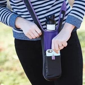 ChicoBag rePETe Water Bottle Sling | Recycled Water Bottle Carrier with Strap | Eco Friendly | Aquamarine Pack of 1 Aquamarine - purple