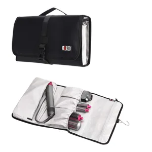 BUBM Travel Case Carrying Case Portable Storage Bag Roller Hanging Bag Organizer for Dyson Airwrap Styler,Shark Flexstyle Air Styling & Drying System,Black - dyson airwrap case