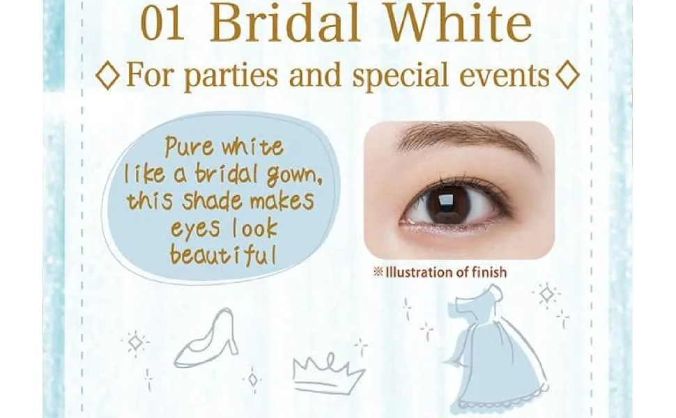 CANMAKE Creamy Touch Pearl (02 Holiday Beige) - 01 Bridal White