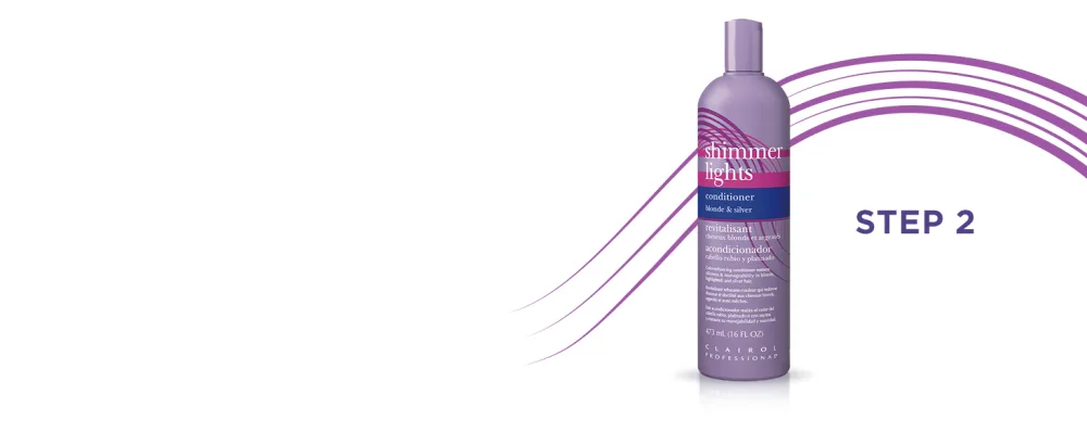 Clairol Professional Shimmer Lights Violet Toning Mask for Neutralizing Brassy Tones with Refreshing Blonde Hair Results 200mL - Shimmer Lights Conditioner