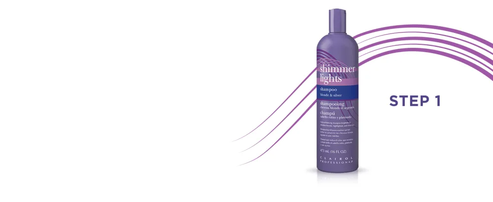 Clairol Professional Shimmer Lights Violet Toning Mask for Neutralizing Brassy Tones with Refreshing Blonde Hair Results 200mL - Shimmer Lights Shampoo