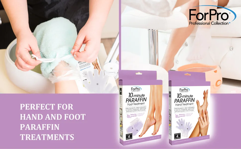 ForPro 10-Minute Paraffin Foot Treatment, Spa and Home Treatment Booties, Relaxing Lavender, One-Pair - product information 7