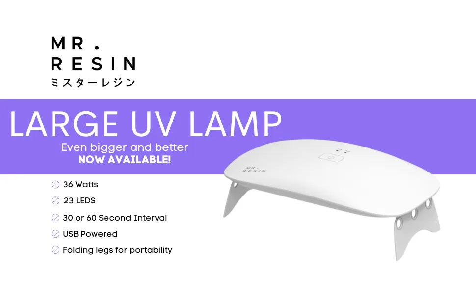 Extra Large Size Portable Fast Curing UV LED Curing Light UV Light for Nails and UV Resin XL light - mr resin large uv light