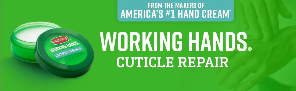 O'Keeffe's Working Hands Cuticle Repair, Relieves Dry, Cracked Cuticles & Knuckles, 11g Jar (Pack of 2) - Cuticle Repair Row2