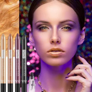 Pakivs 12 Pcs Eyeshadow Stick Set,Long Lasting Glitter Multi-Use Eyeliner Pencil &Eyeshadow Makeup Stick with Sharpener - pearly sparkle