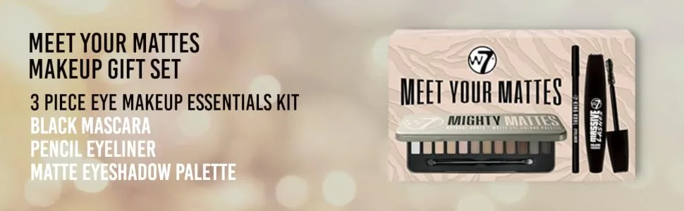 W7 - Meet Your Mattes Gift Set - Eyeshadow, Mascara & Eyeliner Makeup Kit - Perfect, Cruelty Free Makeup Gift Set - product information 10