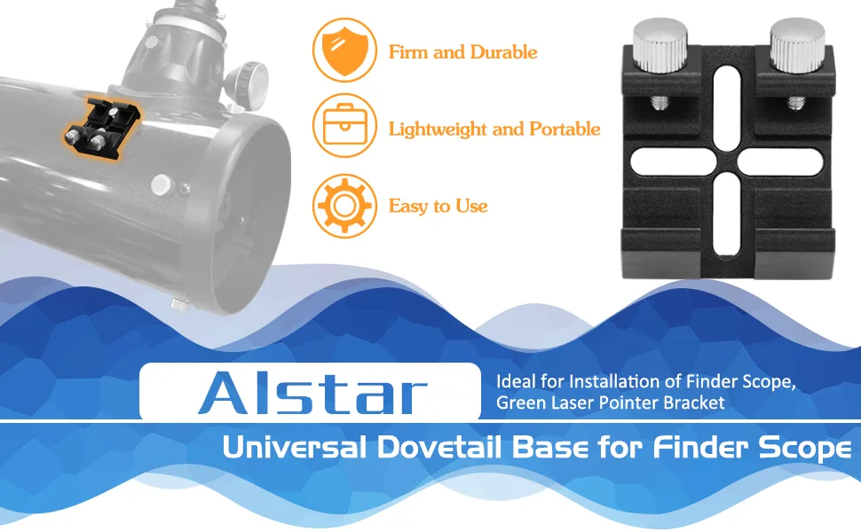 Alstar Universal Dovetail Base for Finder Scope - Ideal for Installation of Finder Scope, Green Laser Pointer Bracket - product information 27