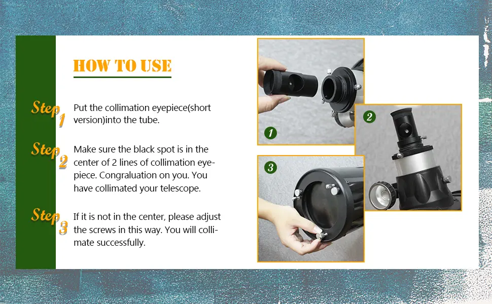 Astromania 1.25Inch Metal Collimating Cheshire Eyepiece Without Laser for Newtonian Reflector Telescope - Short Version - eyepiece2