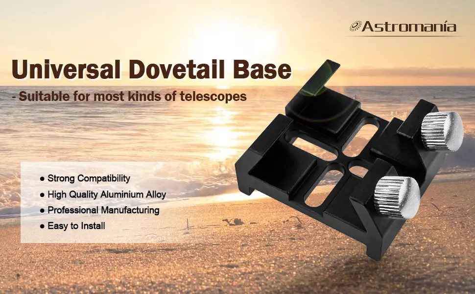 Astromania Universal Dovetail Base for Finder Scope - Ideal for Installation of Finder Scope, Green Laser Pointer Bracket Hole Spacing 10.2-30.2MM - product information 16