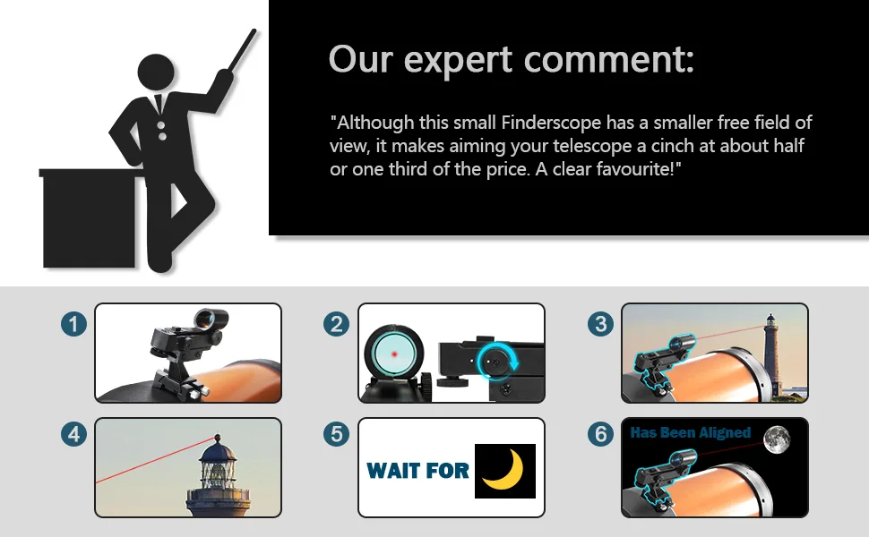 Astromania Finderscope Starpointer for Astronomical Telescopes with Slide-in Bracket - product information 18