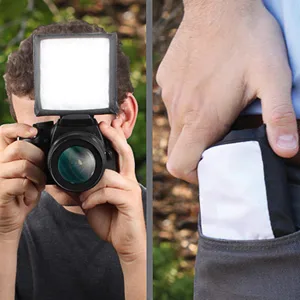 ENHANCE Camera Light Diffuser Softbox for Pop Up and External Speedlites with Foldable, Universal Design, Compatible with Neewer, Altura, Youngnuo, Canon, Nikon, and More Speedlite Flashes - camera flash diffuser