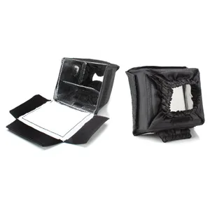 ENHANCE Camera Light Diffuser Softbox for Pop Up and External Speedlites with Foldable, Universal Design, Compatible with Neewer, Altura, Youngnuo, Canon, Nikon, and More Speedlite Flashes - camera flash diffuser