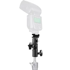FOTYRIG Camera Speedlite Mount Flash Stand Bracket Umbrella Mount Holder Shoe Mount Compatible with Nikon Pentax Olympus Nissin Metz and Other Speedlite Flashes E Type-2 Pack - speedlite stand