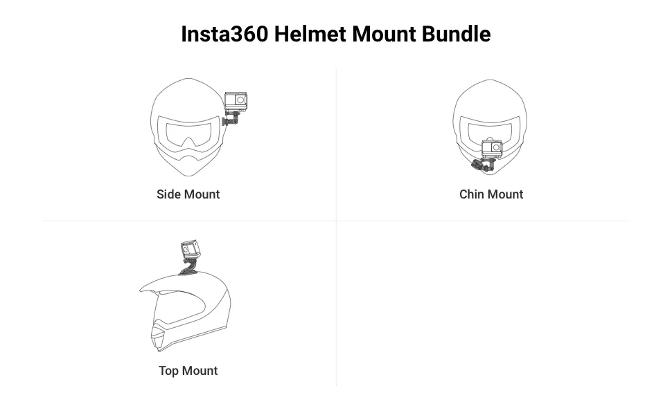 Insta360 Helmet Mount Bundle for ONE R, ONE X, ONE Action Camera - product information 3