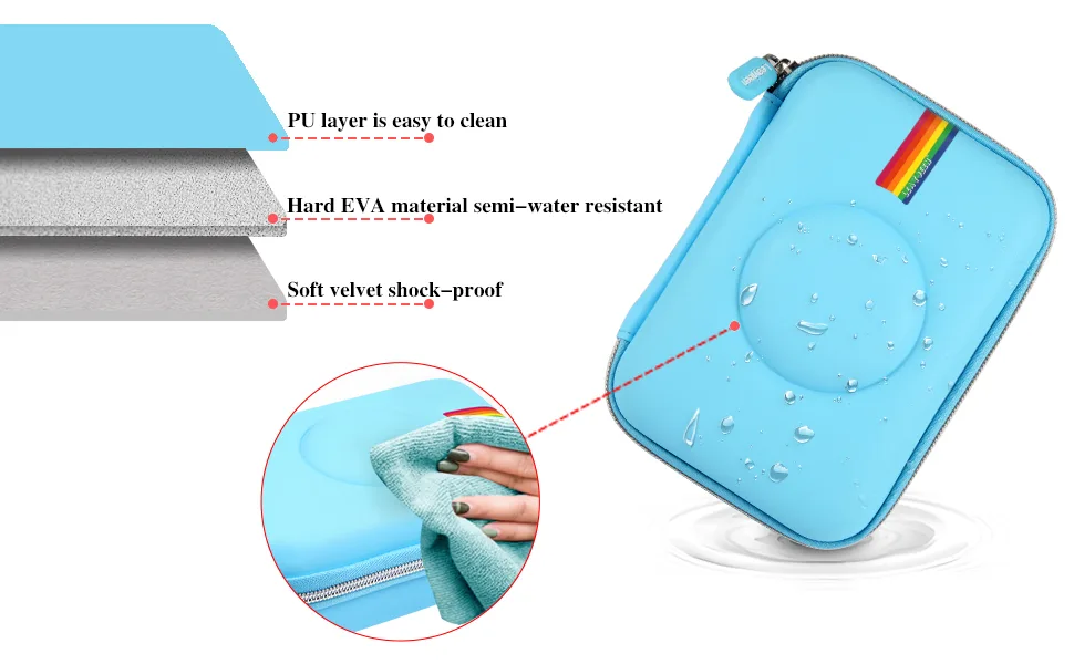 Leayjeen Camera Case Compatible with Kodak Printomatic/Kodak Smile Digital Instant Print Camera(Case Only) Blue - product information 3