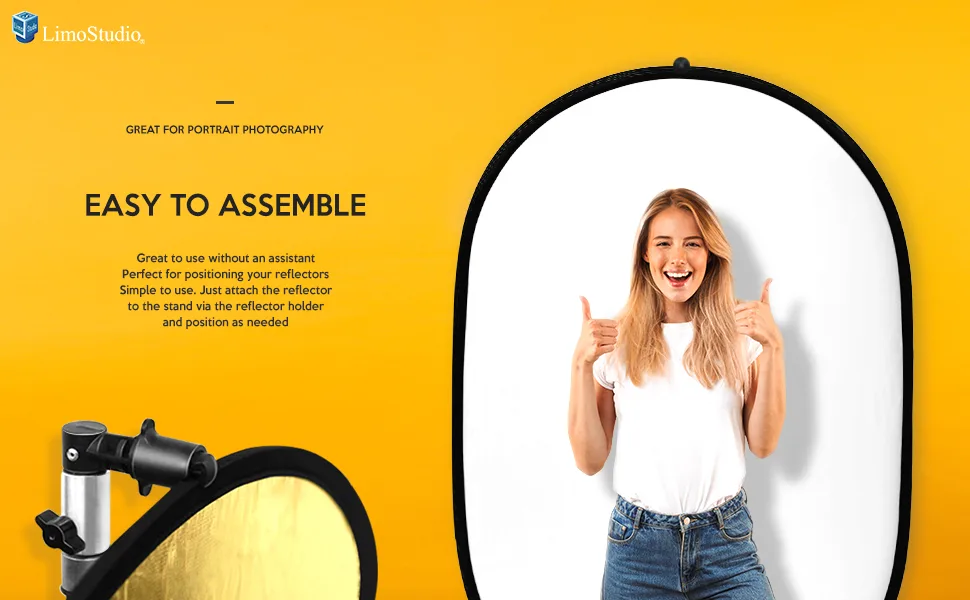 Limostudio Photo Video Photography Studio Reflector Disc Holder Clip for Light Stand, AGG1411 1PACK - Reflector Disc Holder Clip