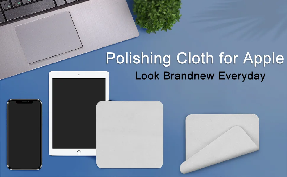 Designed for Apple Polishing Cloth,Cleaning Cloth Compatible with Apple Devices,iPhones,iPads,iPods,Mac,Watch,Pro Display XDR Pro Screens,2PCS - product information 1