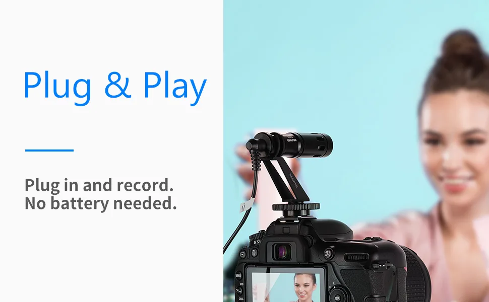 Neewer CM14 Microphone for Phone, Mini On-Camera Video Microphone with Mic Mount, Windscreen, Audio Cables Compatible with iPhone/Android Phone/DSLR Camera/Camcorder (Adapter for iPhone Not Included) - product information 2