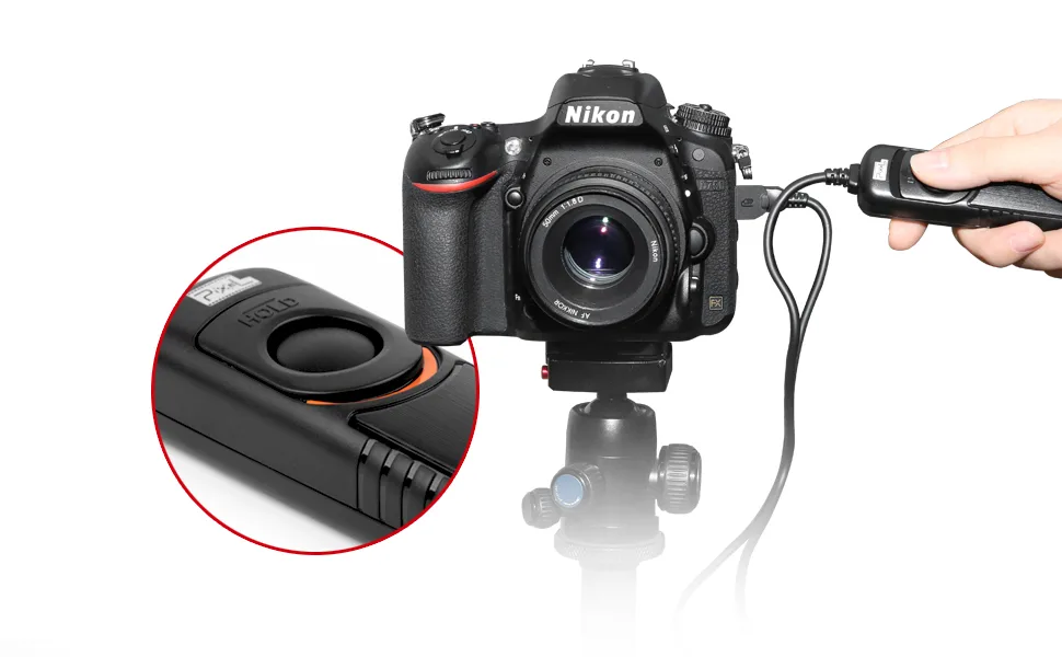 Pixel RC201 Remote Shutter Switch N3 Shutter Release Cable for Canon EOS Cameras with Screen Cleaning Cloth, Replaces Canon RS-80N3 - PIXEL RC-201/N3