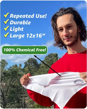 Python Premium Cloth for High Definition Lenses, Glasses, Screens and Expensive Optics - Large Scratch-Free Cleaning & Polish Cloth 12x16in - Large Microfiber Cloth XXL