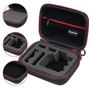 Smatree Carrying Case Compatible for GoPro Hero 8/7/6/5/4/3+/3/2/1/GOPRO HERO (2018)/DJI Osmo Action(Black & Red)-Extra-Small - product information 11