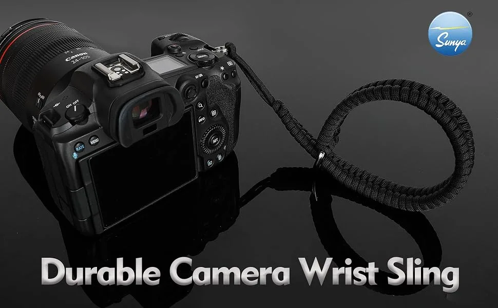 SUNYA Camera Wrist Strap ,Paracord Camera Hand Sling, Quick Release, Portable Attachment Green - camera wrist strap