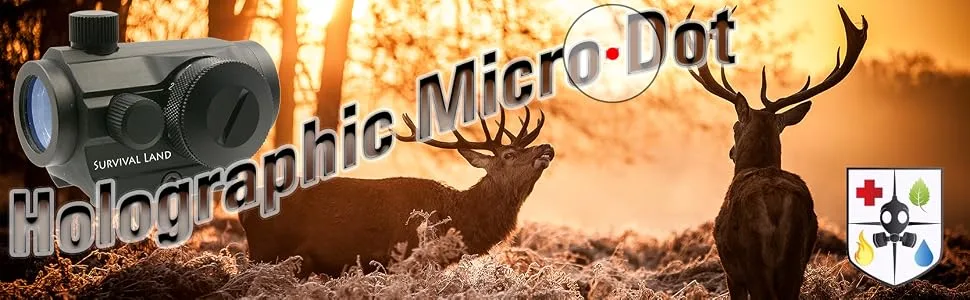 Survival Land Micro Dot Sight, Selectable Red Dot Sight or Green Dot Sight - survival land holographic red dot green micro gun sight gunsight scope rifle shotgun handgun airsoft