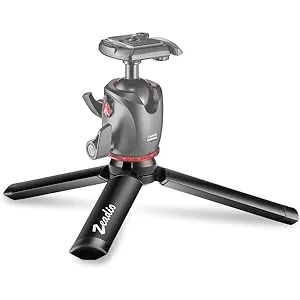 Zeadio Metal Mini Tripod, Desktop Tabletop Stand Compact Tripod for Smooth 4, Osmo Mobile, Vimble 2, Gimbal Handle Grip Stabilizer and All Cameras - zeadio tripod ballhead