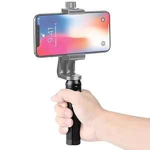 Zeadio Metal Mini Tripod, Desktop Tabletop Stand Compact Tripod for Smooth 4, Osmo Mobile, Vimble 2, Gimbal Handle Grip Stabilizer and All Cameras - zeadio tripod cellphone