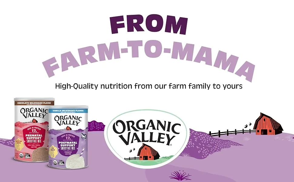 Organic Valley Postnatal Support  Organic Smoothie Mix  Vanilla  10 oz - From Farm-To-Mama High Quality nutrition from our farm family to yours