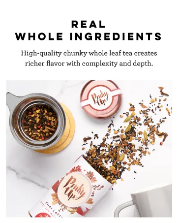 Pinky Up Cleanse Digestive Loose Leaf Tea with Coffee, Cocoa Nibs, Chicory, and Peppermint, 5.5 oz - Real Whole Ingredients