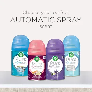 Air Wick Automatic Air Freshener Spray Refill, Fresh Linen, 3ct, Essential Oils, Odor Neutralization - Choose your perfect scent