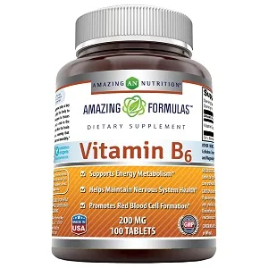 Amazing Formulas Vitamin B6 Pyridoxine 200mg 100 Tablets Supplement | Non-GMO | Gluten Free | Made in USA - product information 2